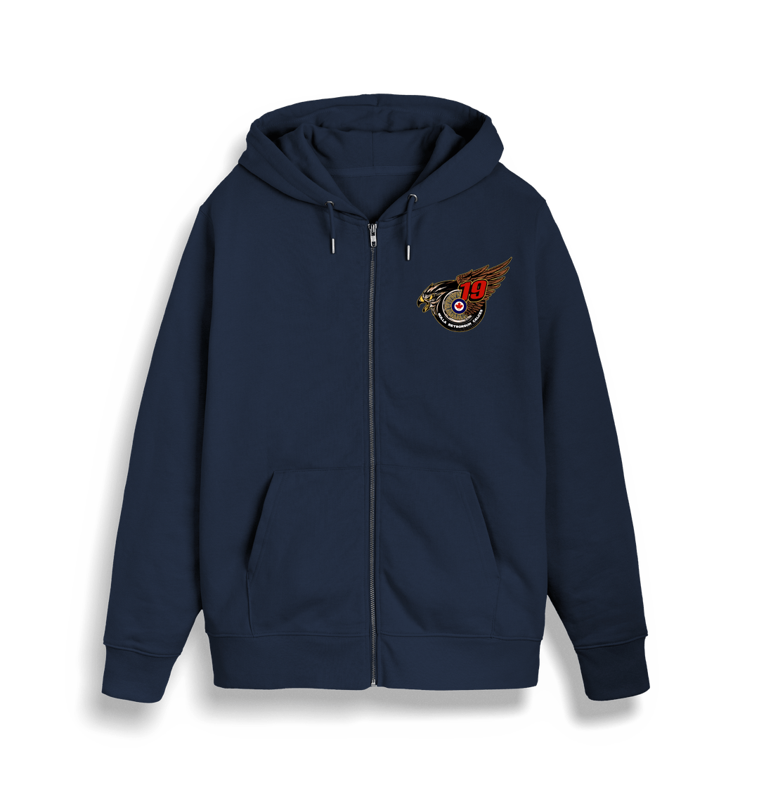 French Navy 19W Motorcycle Club zip hoodie