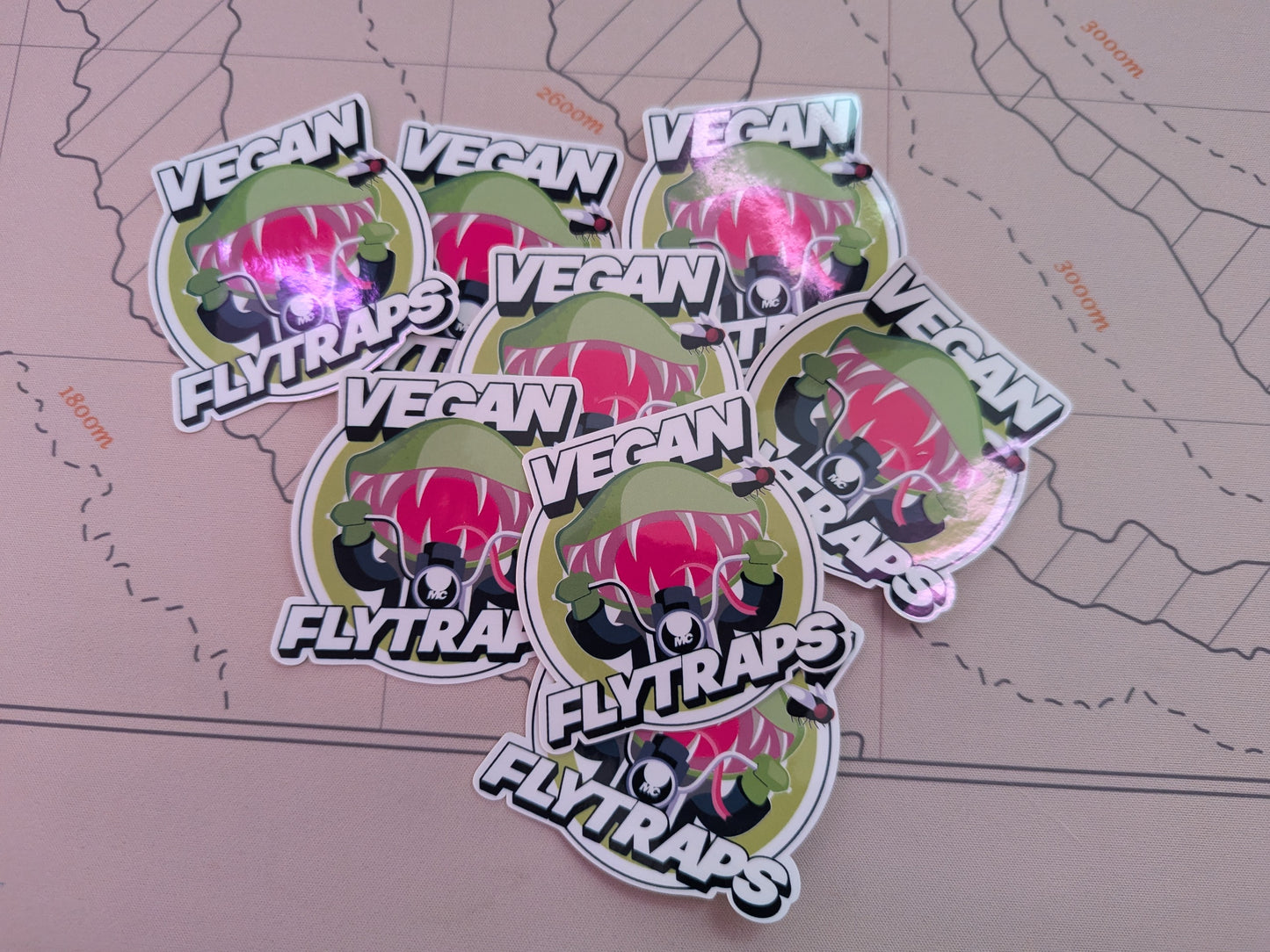 Vegan Flytraps motorcycle club stickers