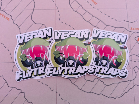 Vegan Flytraps motorcycle club stickers